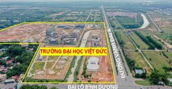 Bán Đất Mặt Tiền Mỹ Phước 3 TP.Bến Cát đối diên Trường Đại Học Việt Đức